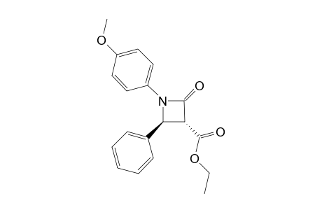Ethyl 1-(4-methoxyphenyl)-2-oxo-4-phenyl-1-azacyclobutane-3-carboxylate