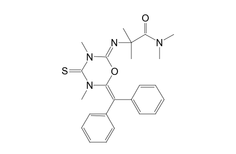 2-[6-(diphenylmethylene)-3,4,5,6-tetrahydro-3,5-dimethyl-4-thioxo-2H-1,3,5-oxazine-2-ylidenamino]-N,N,2-trimethylpropionamide