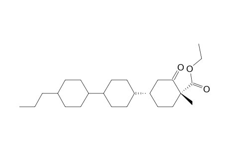 [1,1':4',1''-Tercyclohexane]-4-carboxylic acid, 4-methyl-3-oxo-4''-propyl-, ethyl ester, [1.alpha.[trans(trans)],4.alpha.]-