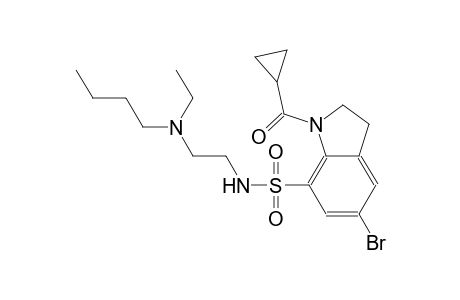 1H-indole-7-sulfonamide, 5-bromo-N-[2-(butylethylamino)ethyl]-1-(cyclopropylcarbonyl)-2,3-dihydro-