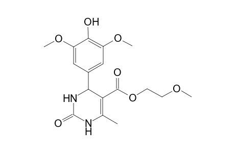 2-Methoxyethyl 4-(3,5-dimethoxy-4-oxidanyl-phenyl)-6-methyl-2-oxidanylidene-3,4-dihydro-1H-pyrimidine-5-carboxylate
