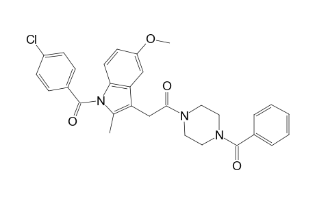 1-(4-Benzoyl-1-piperazinyl)-2-[1-[(4-chlorophenyl)-oxomethyl]-5-methoxy-2-methyl-3-indolyl]ethanone