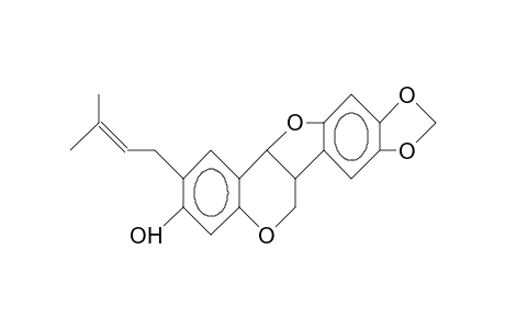 6a,12a-dihydro-2-(3-methyl-2-butenyl)-6H-[1,3]dioxolo[5,6]benzofuro[3,2-c][1]benzopyran-3-ol