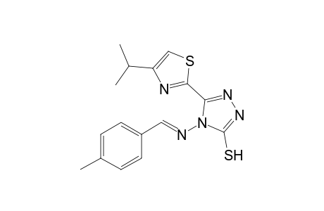 4-(4-Methylbenzylideneamino)-5-(4-isopropylthiazol-2-yl)-4H-1,2,4-triazole-3-thiol