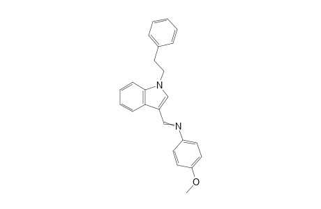 4-Methoxy-N-[(1-phenethyl-1H-indol-3-yl)methylene]aniline