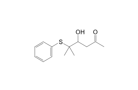 4-Hydroxy-5-methyl-5-phenylsulfanylhexan-2-one