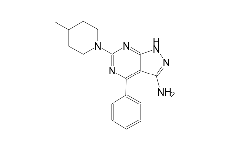 6-(4-methyl-1-piperidinyl)-4-phenyl-1H-pyrazolo[3,4-d]pyrimidin-3-ylamine