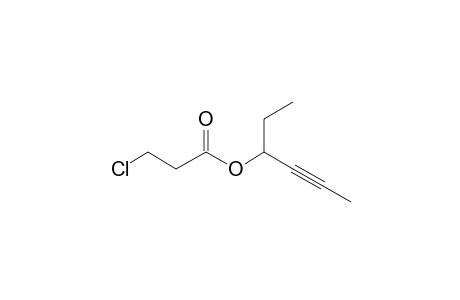 3-Chloropropionic acid, hex-4-yn-3-yl ester