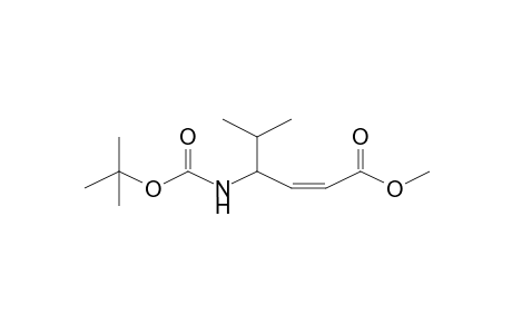 2-(Z)-Hexenoic acid, (4S)-[(t-butoxycarbonyl)amino]-5-methyl-, methyl ester