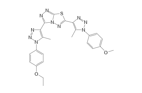 3-(1-(4-ethoxyphenyl)-5-methyl-1H-1,2,3-triazol-4-yl)-6-(1-(4-methoxyphenyl)-5-methyl-1H-1,2,3-triazol-4-yl)-[1,2,4]triazolo[3,4-b][1,3,4]thiadiazole