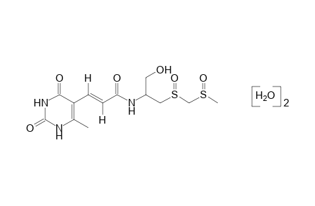 trans-(+\-)-2,4-dioxo-N-{1-(hydroxymethyl)-2-{[(methylsulfinyl)methyl]sulfinyl}ethyl}-6-methyl-1,2,3,4-tetrahydro-5-pyrimidineacrylamide, dihydrate