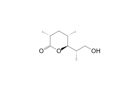 (3R*,5S*,6S*)-6-[(1S*)-1-(Hydroxymethyl)ethyl]-3,4,5,6-tetrahydro-3,5-dimethylpyran-2-one