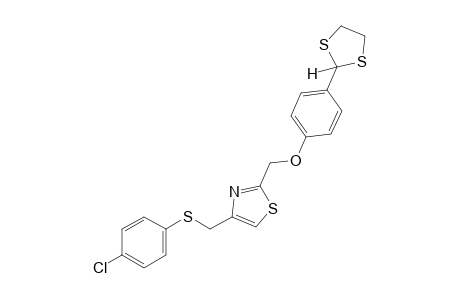 4-{[(p-chlorophenyl)thio]methyl}-2-{[p-(1,3-dithiolan-2-yl)phenoxy]methyl}thiazole