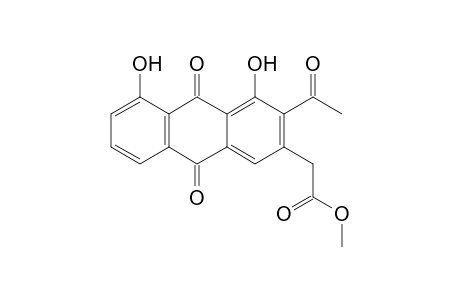 2-(3-acetyl-4,5-dihydroxy-9,10-diketo-2-anthryl)acetic acid methyl ester