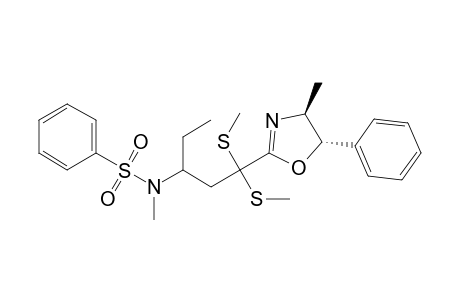 (4S,5S)-2-[1,1-Bis(methylthio)-3-(N-benzenesulfonyl-N-methylamino)pentyl]-4-methyl-5-phenyl-1,3-oxazoline