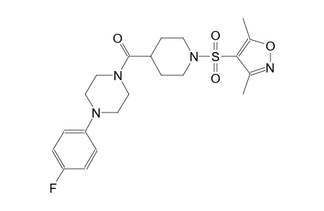 1-({1-[(3,5-dimethyl-4-isoxazolyl)sulfonyl]-4-piperidinyl}carbonyl)-4-(4-fluorophenyl)piperazine