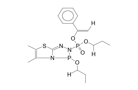 2-PROPOXY(1-PHENYLVINYLOXY)PHOSPHORYL-3-PROPOXY-5,6-DIMETHYLTHIAZOLO[2,3-D]-1,2-DIHYDRO-1,2,4,3-TRIAZAPHOSPHOLE