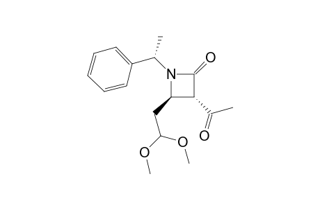 (3s)-acetyl-(4R)-2',2'-dimethoxyethyl)-1-[(1's)-phenylethyl]azetidin-2-one