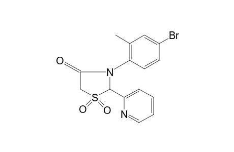 3-(4-bromo-o-tolyl)-2-(2-pyridyl)-4-thiazolidinone, 1,1-dioxide