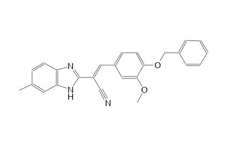 (2E)-3-[4-(benzyloxy)-3-methoxyphenyl]-2-(6-methyl-1H-benzimidazol-2-yl)-2-propenenitrile