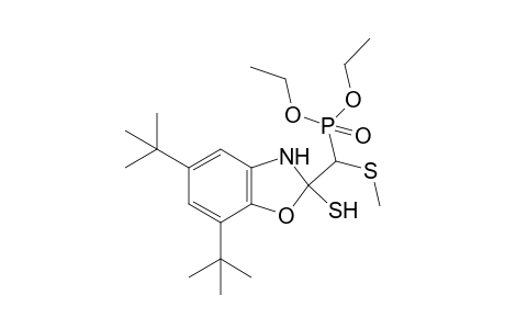 Diethyl ((5,7-di-tert-butyl-2-mercapto-2,3-dihydrobenzo[d]oxazol-2-yl)(methylthio)methyl)-phosphonate