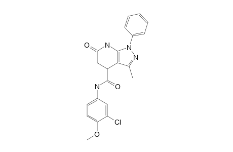 N-(3-Chloro-4-methoxyphenyl)-3-methyl-6-oxo-1-phenyl-4,5,6,7-tetrahydro-1H-pyrazolo[3,4-b]pyridine-4-carboxamide