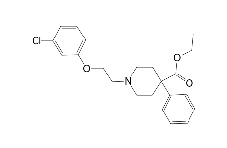 Ethyl 1-[2-(3-chlorophenoxy)ethyl]-4-phenyl-4-piperidinecarboxylate