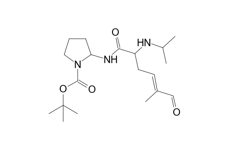 2(S)-(trans)-or 2(S)-(cis)-N-(t-Butoxycarbonyl)-2-[2'-methyl-3'-oxo-1'-propenyl-3'-(N-isopropyl)-L-alaninylamido)]pyrrolidine