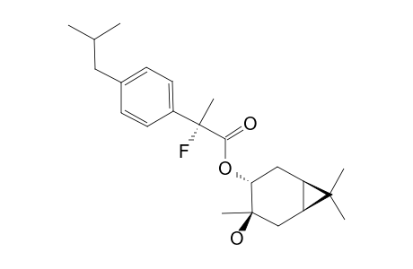 (1R,2R,3R,6S)-4-Hydroxy-4,7,7-trimethyl-bicyclo-[4.1.0]-hept-3-yl-(2S)-2-fluoro-2-[4-(2-methylpropyl)-phenyl]-propionate