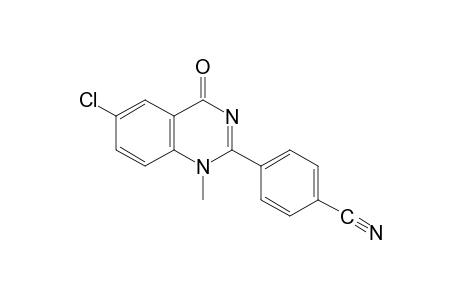 p-(6-Chloro-1,4-dihydro-1-methyl-4-oxo-2-quinazolinyl)benzonitrile