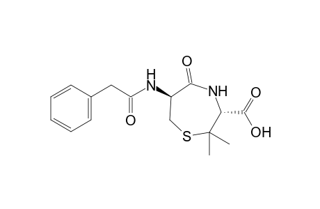 (3R,6S)-5-Oxo-2,2-dimethyl-6-(2'-phenylacetylamino)-perhydro-1,4-thiazepine-3-carboxylic acid