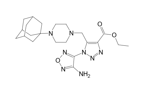1H-1,2,3-triazole-4-carboxylic acid, 1-(4-amino-1,2,5-oxadiazol-3-yl)-5-[(4-tricyclo[3.3.1.1~3,7~]dec-1-yl-1-piperazinyl)methyl]-, ethyl ester