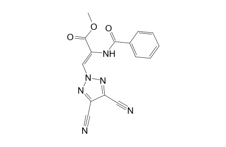 4,5-Dicyano-2-[2'-(methoxycarbonyl)-2'-(N-benzoylamino)ethylene]-1,2,3-triazole