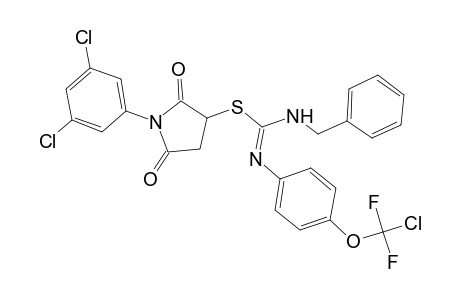 carbamimidothioic acid, N-[4-(chlorodifluoromethoxy)phenyl]-N'-[(E)-phenylmethyl]-, 1-(3,5-dichlorophenyl)-2,5-dioxo-3-pyrrolidinyl ester