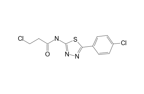 3-Chloro-N-(5-(4-chlorophenyl)-1,3,4-thiadiazol-2-yl)propanamide