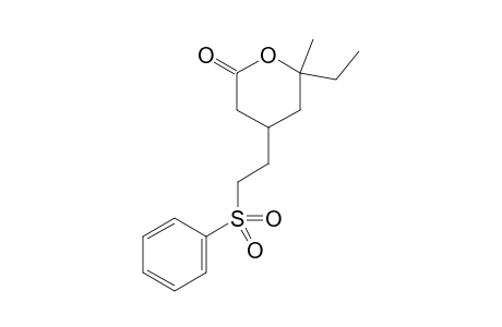 6-Ethyl-6-methyl-4-(2-(phenylsulfonyl)ethyl)tetrahydro-2H-pyran-2-one