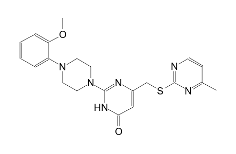 4(3H)-pyrimidinone, 2-[4-(2-methoxyphenyl)-1-piperazinyl]-6-[[(4-methyl-2-pyrimidinyl)thio]methyl]-