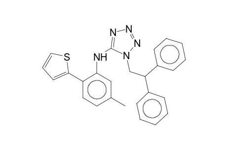 1-(alpha-Benzhydryl)-5-anilino(5-methyl-2-thienyl)methyltetrazole