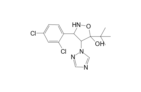 5-Tert-butyl-3-(2,4-dichlorophenyl)-4-(1H-1,2,4-triazol-1-yl)isoxazolidin-5-ol