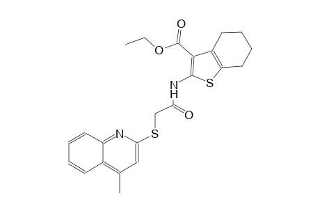 benzo[b]thiophene-3-carboxylic acid, 4,5,6,7-tetrahydro-2-[[[(4-methyl-2-quinolinyl)thio]acetyl]amino]-, ethyl ester