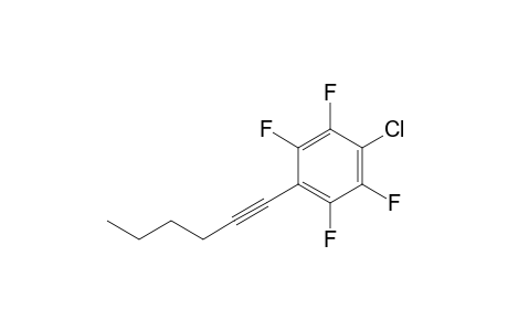 1-Chloranyl-2,3,5,6-tetrakis(fluoranyl)-4-hex-1-ynyl-benzene