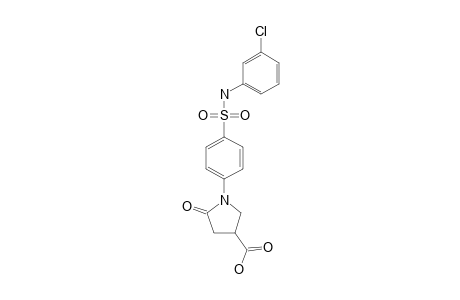 1-{p-[(m-chlorophenyl)sulfamoyl]phenyl}-5-oxo-3-pyrrolidinecarboxylic acid