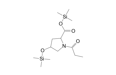 4-Hydroxy-1-propionylproline, 2tms derivative