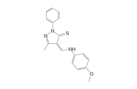 (4Z)-4-[(4-methoxyanilino)methylene]-5-methyl-2-phenyl-2,4-dihydro-3H-pyrazole-3-thione