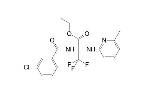 Ethyl 2-[(3-chlorophenyl)formamido]-3,3,3-trifluoro-2-[(6-methylpyridin-2-yl)amino]propanoate