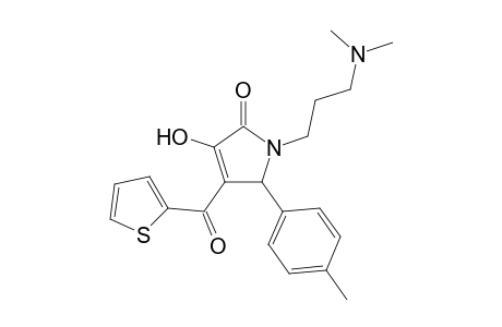 1-[3-(dimethylamino)propyl]-2-(4-methylphenyl)-4-oxidanyl-3-thiophen-2-ylcarbonyl-2H-pyrrol-5-one
