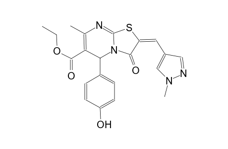 ethyl (2E)-5-(4-hydroxyphenyl)-7-methyl-2-[(1-methyl-1H-pyrazol-4-yl)methylene]-3-oxo-2,3-dihydro-5H-[1,3]thiazolo[3,2-a]pyrimidine-6-carboxylate