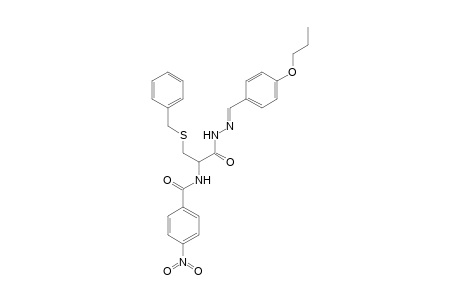 N-(1-[(Benzylsulfanyl)methyl]-2-oxo-2-[(2E)-2-(4-propoxybenzylidene)hydrazino]ethyl)-4-nitrobenzamide