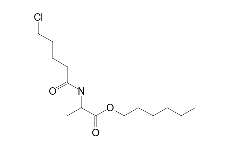 D-Alanine, N-(5-chlorovaleryl)-, hexyl ester