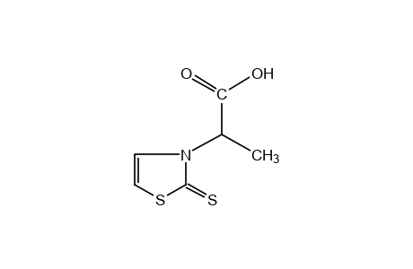 DL-alpha-methyl-2-thioxo-4-thiazoline-3-acetic acid